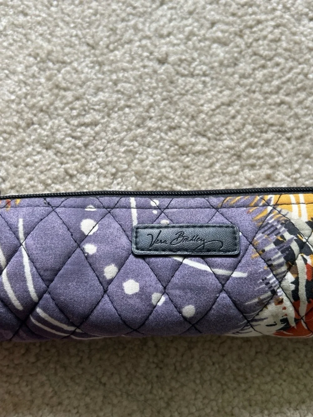 Vera Bradley Purple Quilted Floral Cosmetic Case